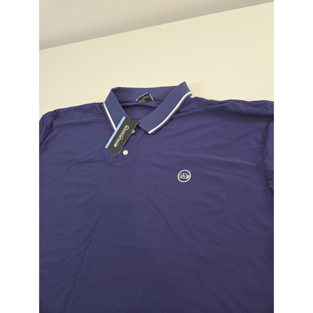 Good Good Golf Midnight Textured Polo Men's 3XL NWT NFLP Logo Performance
